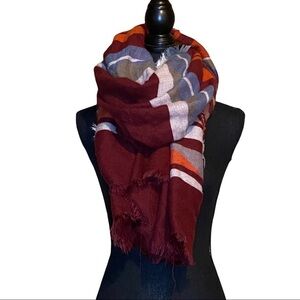 Southwest Aztec Print Blanket Scarf Large Rectangular